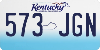 KY license plate 573JGN