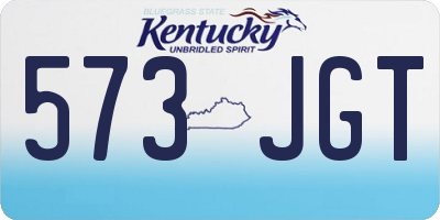 KY license plate 573JGT