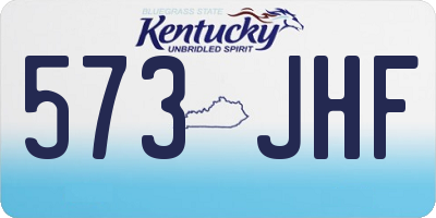 KY license plate 573JHF