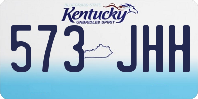 KY license plate 573JHH