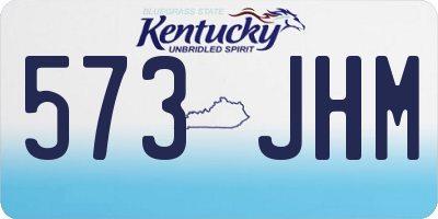 KY license plate 573JHM