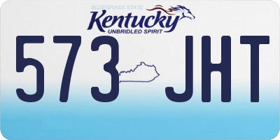 KY license plate 573JHT