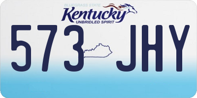 KY license plate 573JHY