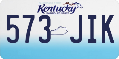 KY license plate 573JIK