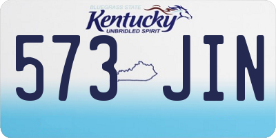 KY license plate 573JIN