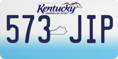 KY license plate 573JIP