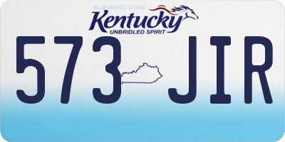 KY license plate 573JIR