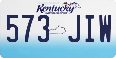 KY license plate 573JIW