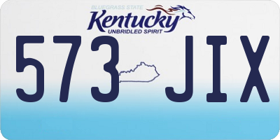 KY license plate 573JIX