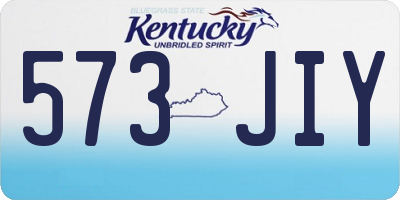 KY license plate 573JIY