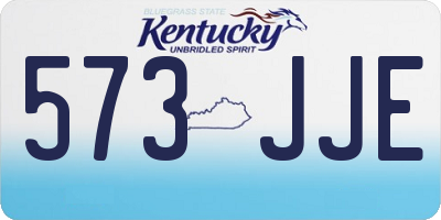 KY license plate 573JJE
