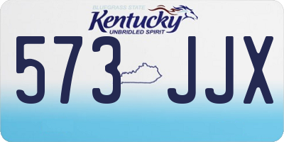KY license plate 573JJX
