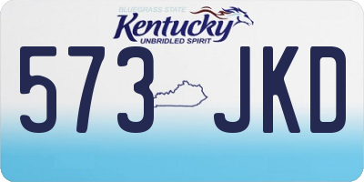 KY license plate 573JKD