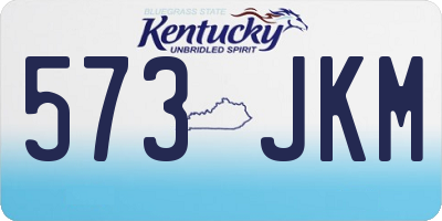 KY license plate 573JKM