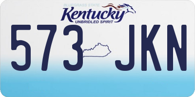KY license plate 573JKN