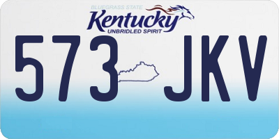 KY license plate 573JKV