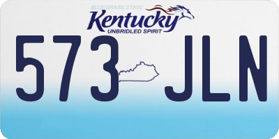 KY license plate 573JLN