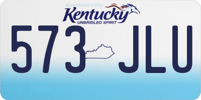 KY license plate 573JLU