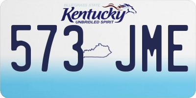 KY license plate 573JME