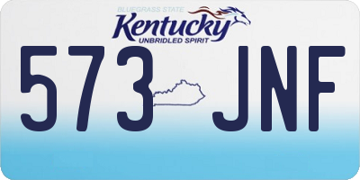 KY license plate 573JNF