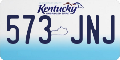 KY license plate 573JNJ