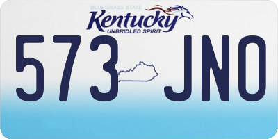 KY license plate 573JNO