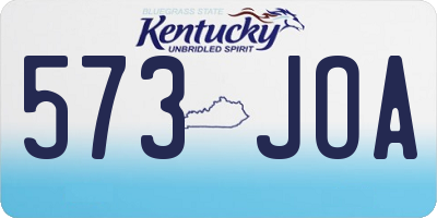 KY license plate 573JOA