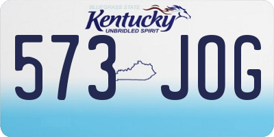 KY license plate 573JOG