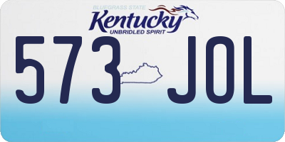 KY license plate 573JOL