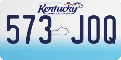 KY license plate 573JOQ