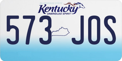 KY license plate 573JOS