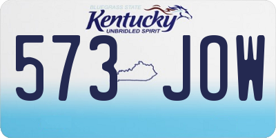 KY license plate 573JOW
