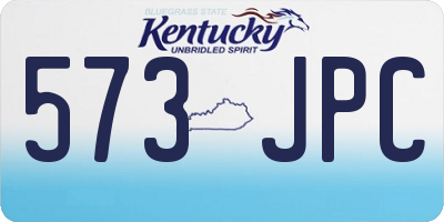 KY license plate 573JPC