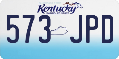KY license plate 573JPD