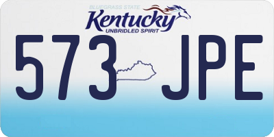 KY license plate 573JPE