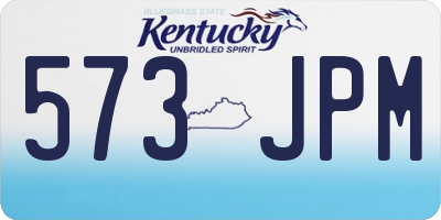 KY license plate 573JPM