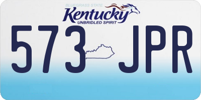 KY license plate 573JPR