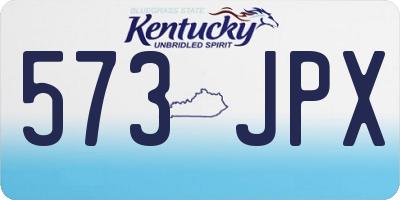 KY license plate 573JPX