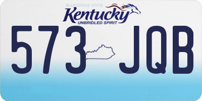 KY license plate 573JQB