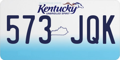 KY license plate 573JQK