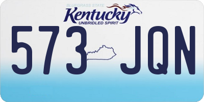 KY license plate 573JQN