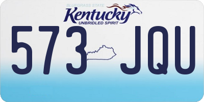 KY license plate 573JQU