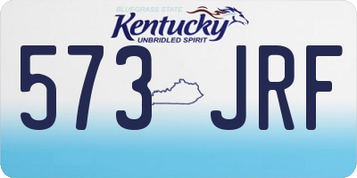 KY license plate 573JRF