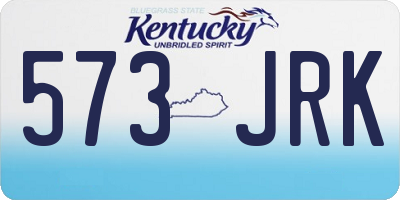 KY license plate 573JRK