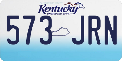 KY license plate 573JRN