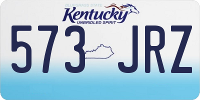 KY license plate 573JRZ