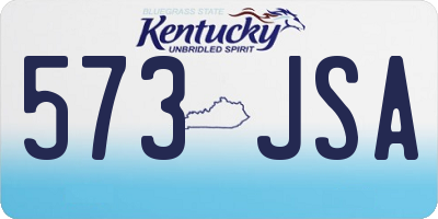 KY license plate 573JSA