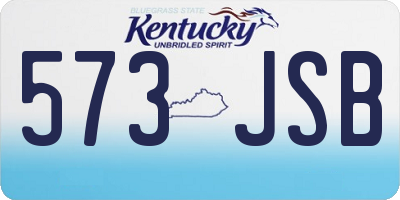 KY license plate 573JSB