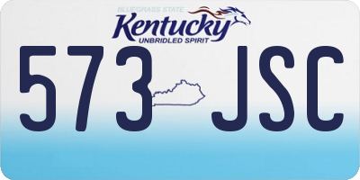 KY license plate 573JSC