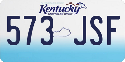 KY license plate 573JSF